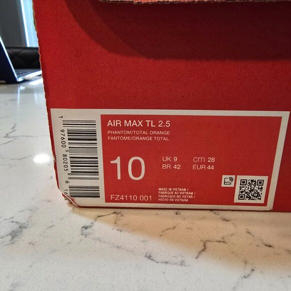 Nike Air Max TL 2.5 Total Orange Dark Smoke Grey FZ4110-001 Men's Size 10 NEW - Picture 2 of 16